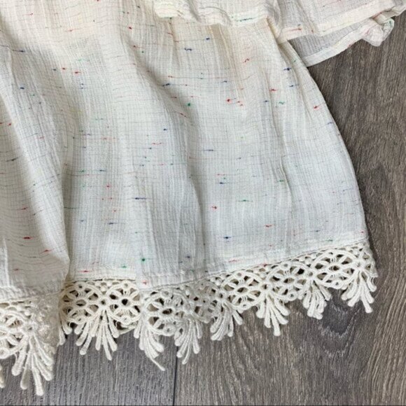 Tularosa Revolve Amelia Top Crop Off The Shoulder Blouse speckled Size Small - Picture 10 of 16